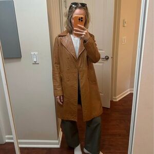 Women's Tan Vintage Leather Jacket